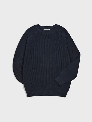 Cotton Rib Knit Crewneck Sweater - theweatherisawesome - Modalova