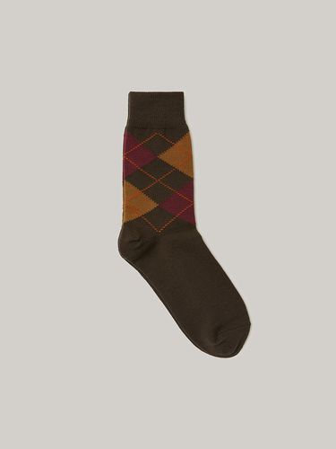 Argyle Socks_Khaki Brown - OWN FEATURE COLOUR.OFC - Modalova