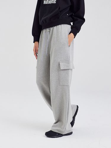 String Cargo Sweatpants - Melange - mellurbane - Modalova