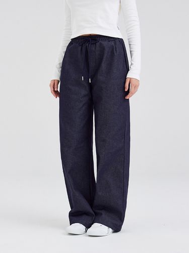 Wide Leg Jeans - Dark Indigo - mellurbane - Modalova