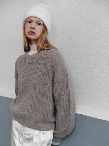 RAFAEL Semi Oversized Alpaca Blended Knit Sweater - MUSEE - Modalova