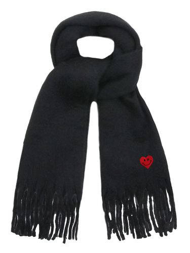 Heart Smile Embroidery Bold Scarf - GRAVER - Modalova