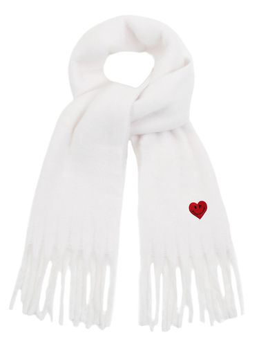 Heart Smile Embroidery Bold Scarf - GRAVER - Modalova