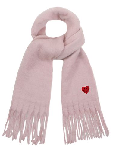 Heart Smile Embroidery Bold Scarf - GRAVER - Modalova