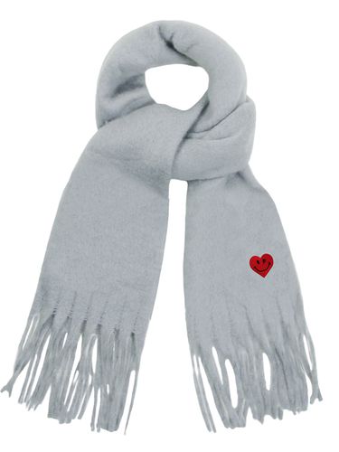 Heart Smile Embroidery Bold Scarf - GRAVER - Modalova