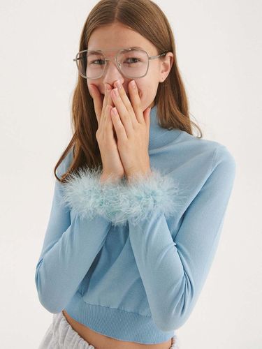 Angel Silk Knit Turtleneck_Blue - CENTAUR.KR - Modalova