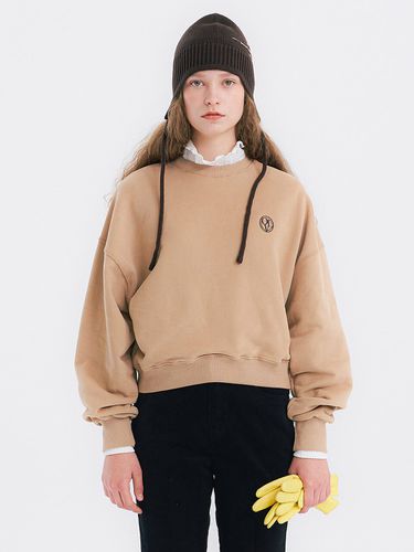 Fleece Round Neck Embroidery Sweatshirt_3 Color - OLIVE DES OLIVE - Modalova