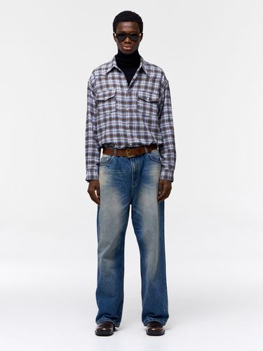 Ombre Check Western Shirt _ Brown - NUAKLE - Modalova