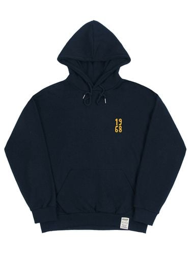 Square Logo Hoodie_Navy - GRAVER - Modalova