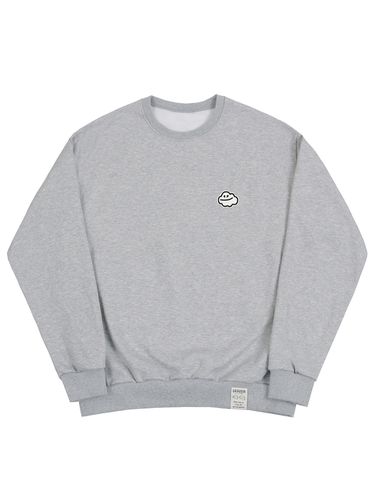 Cloud Smile Embroidery Sweatshirt_Grey - GRAVER - Modalova