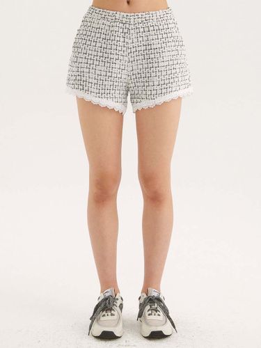 Lace Tweed Shorts_White - CENTAUR.KR - Modalova