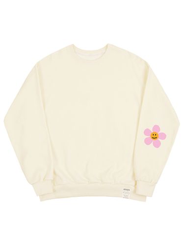 Elbow Pink Flower Dot Sweatshirt - GRAVER - Modalova