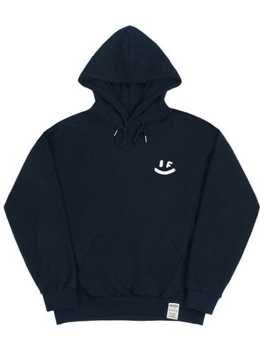 Spray Small Drawing Smile Hoodie_Navy - GRAVER - Modalova