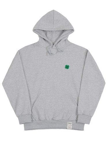 Clover Smile Embroidery Hoodie_Grey - GRAVER - Modalova