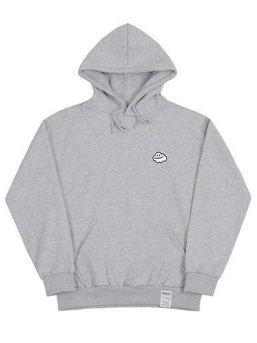 Cloud Smile Embroidery Hoodie_Grey - GRAVER - Modalova