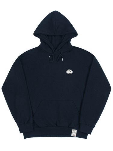 Cloud Smile Embroidery Hoodie_Navy - GRAVER - Modalova