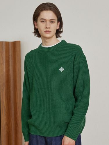 Basic Crewneck Knit Sweater_Green - COMONINOZ - Modalova