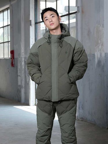 Cordura Nylon Hood Down Jacket_Khaki - OFFGRID - Modalova