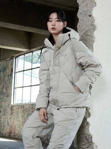 Cordura Nylon Hood Down Jacket_Beige - OFFGRID - Modalova