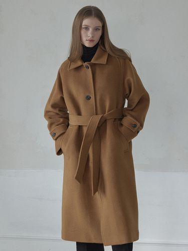 Wool Raglan Belted Coat - NONLOCAL - Modalova