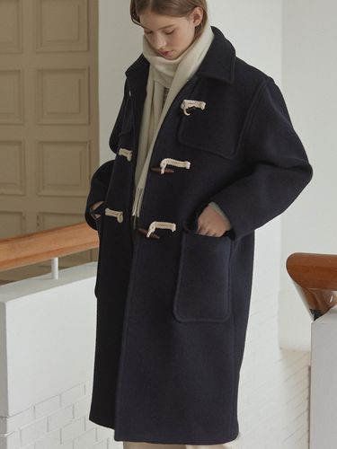 Classic Hood Duffle Coat - Navy - NONLOCAL - Modalova