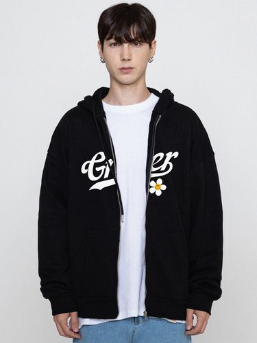 Big Baseball Logo Flower Zip Up Hoodie - GRAVER - Modalova