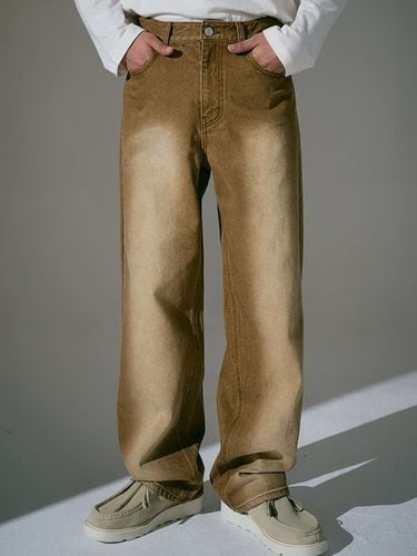 Faded Brown Denim Pant - BLONDNINE - Modalova