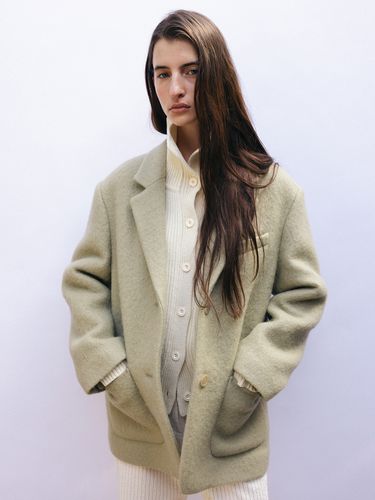 Oversize Alpaca Jacket - Beige - RRACE - Modalova