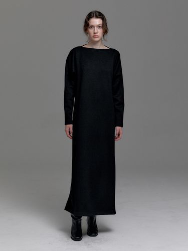 Boat Neck Jersey Long Dress - Carriere - Modalova