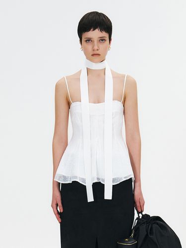 Double-layered Sheer Camisole Blouse with Strap - GABRIEL LEE - Modalova