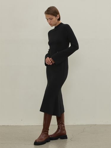 Half-neck mermaid-line knit dress - Atelier Nain - Modalova