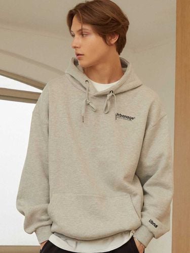 Sensitive Hoodie_Melange Gray - URBANAGE - Modalova