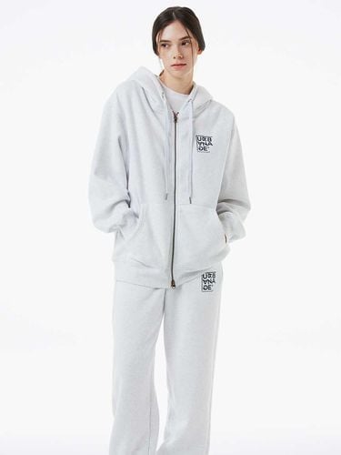 BOGO]Logo Print Zip-up Hoodie_3colors - URBANAGE - Modalova