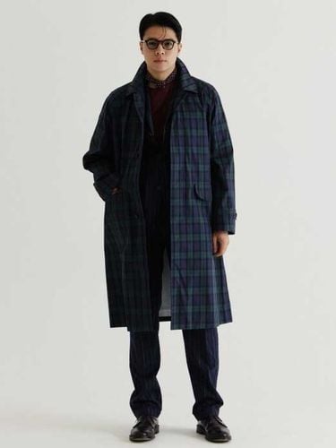 Black Watch Mac Coat_Green - SENTIBONES - Modalova