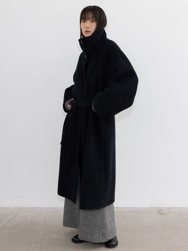 Single High-neck Coat- Navy - RRACE - Modalova