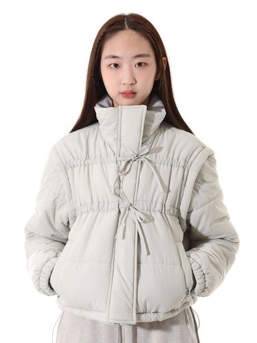 Ribbon 2-way Padded Jacket_Grey - PIECEMAKER - Modalova