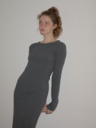 Line Point Basic Jersey Dress - SALON DE YOHN - Modalova