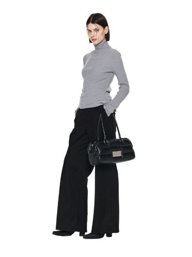 Belted Tuck Point Trouser (Black) - Matin Kim - Modalova