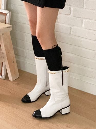 Anne Revon Middle Boots_White - GISELLINA - Modalova