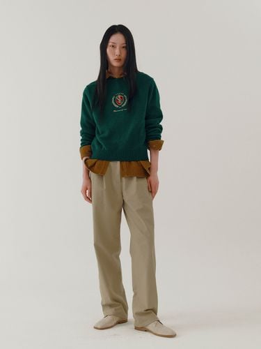 Ponte Crew-Neck Sweater_Green - sienne - Modalova