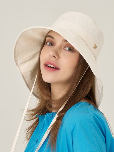 Cotton Unbalanced Floppy Hat Christy (8Colors) - WHITE SANDS - Modalova