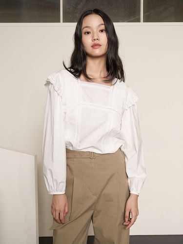 Lace Block Blouse OW3AB8230 - OLIVE DES OLIVE - Modalova