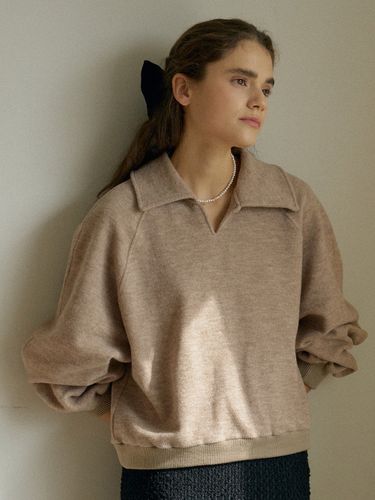 T Collar Raglan Sweatshirt - ANEDIT - Modalova