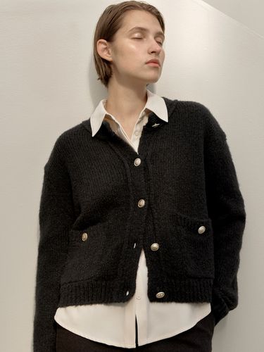 Wool oversized knit jacket - Atelier Nain - Modalova