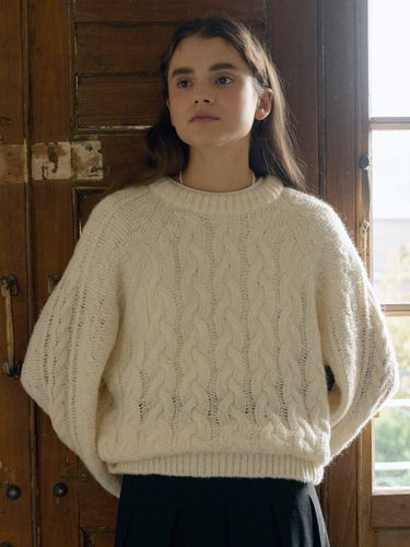 T Cozy Alpaca Cable Knit - Pearl - ANEDIT - Modalova