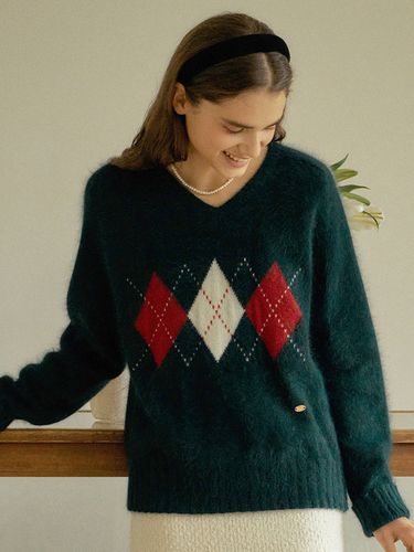 T Classic Argyle Knit _Forest - ANEDIT - Modalova