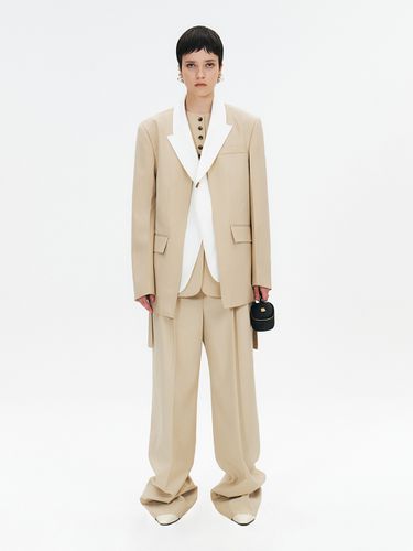 Oversized Tailored Lapel Collar Layered Blazer - GABRIEL LEE - Modalova