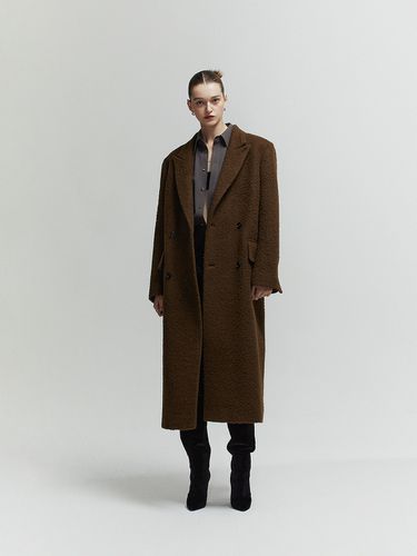 Double Breasted Oversized Coat_Brown - L’H.A.S - Modalova