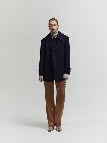 Timeless Pea Coat_Navy - L’H.A.S - Modalova