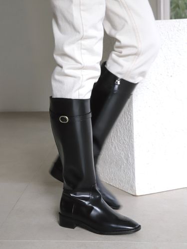 Saddle Long Boots_Black (Basic) - LOVEDEWY - Modalova